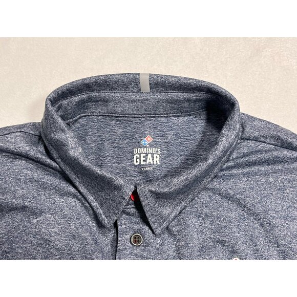 Domino’s Pizza Employee Polo Shirt XL Blue Performance Stretch Work Uniform - Picture 7 of 13